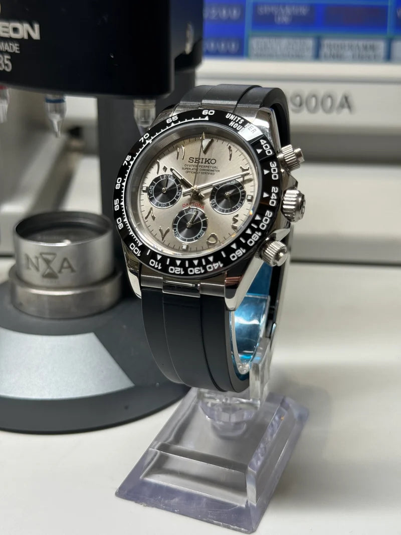 Seiko Daytona Mod Oysterflex ‘Ghost Arabic Dial’ 40