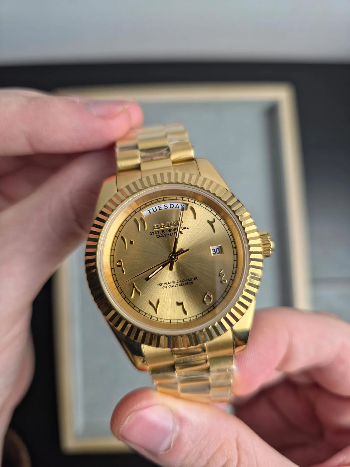 Seiko Day-date ‘Full Gold Arabic Dial’ 39