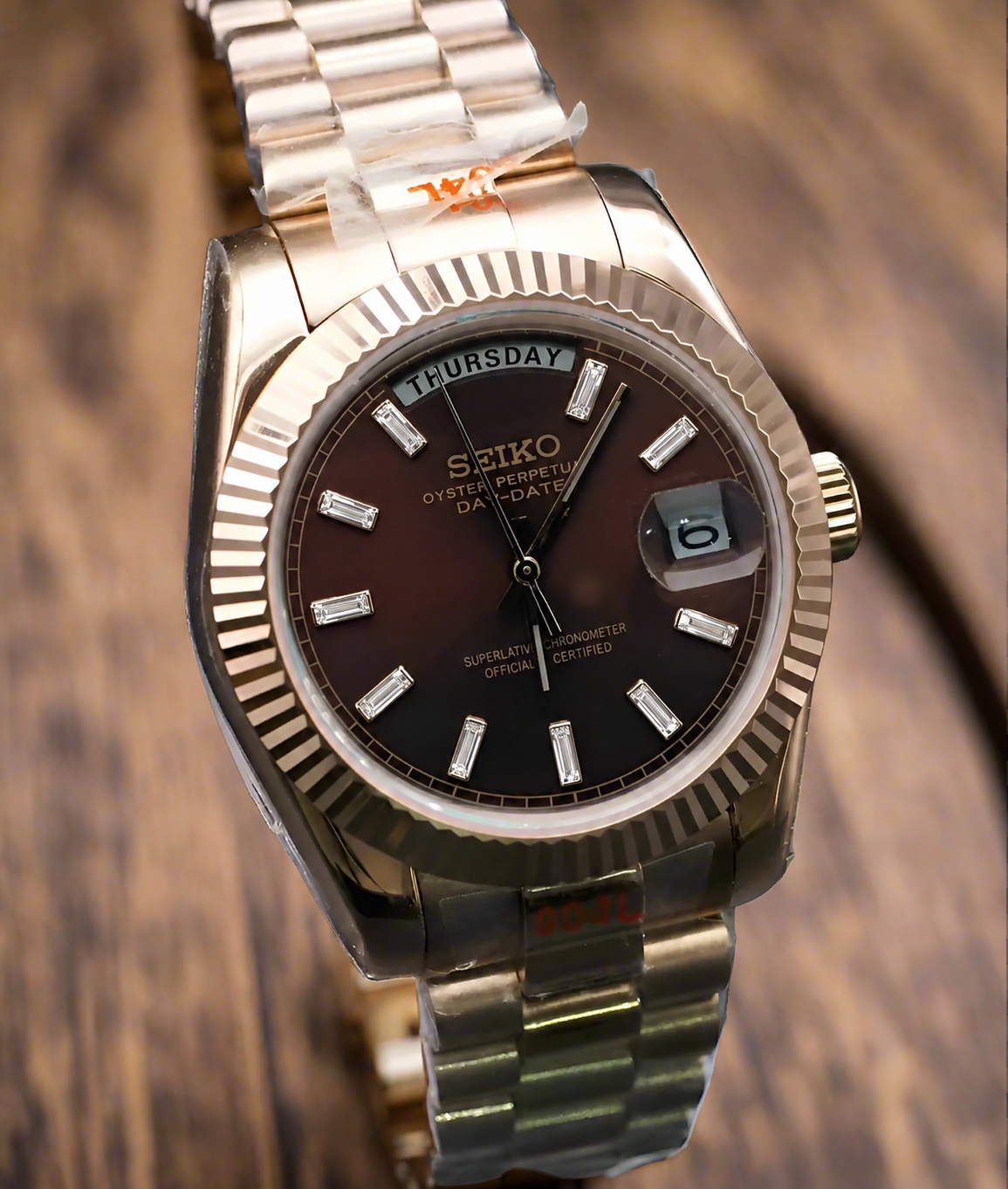 Seiko Day-Date Mod ‘Rose Gold Chocolate Dial’ 39