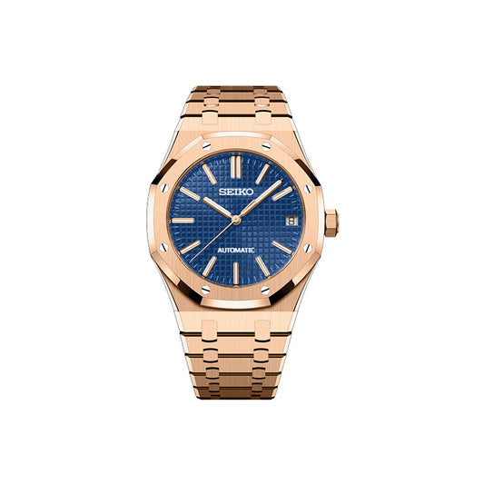 Seiko Royal Oak Mod ‘Rose Gold Blue Dial’ 41