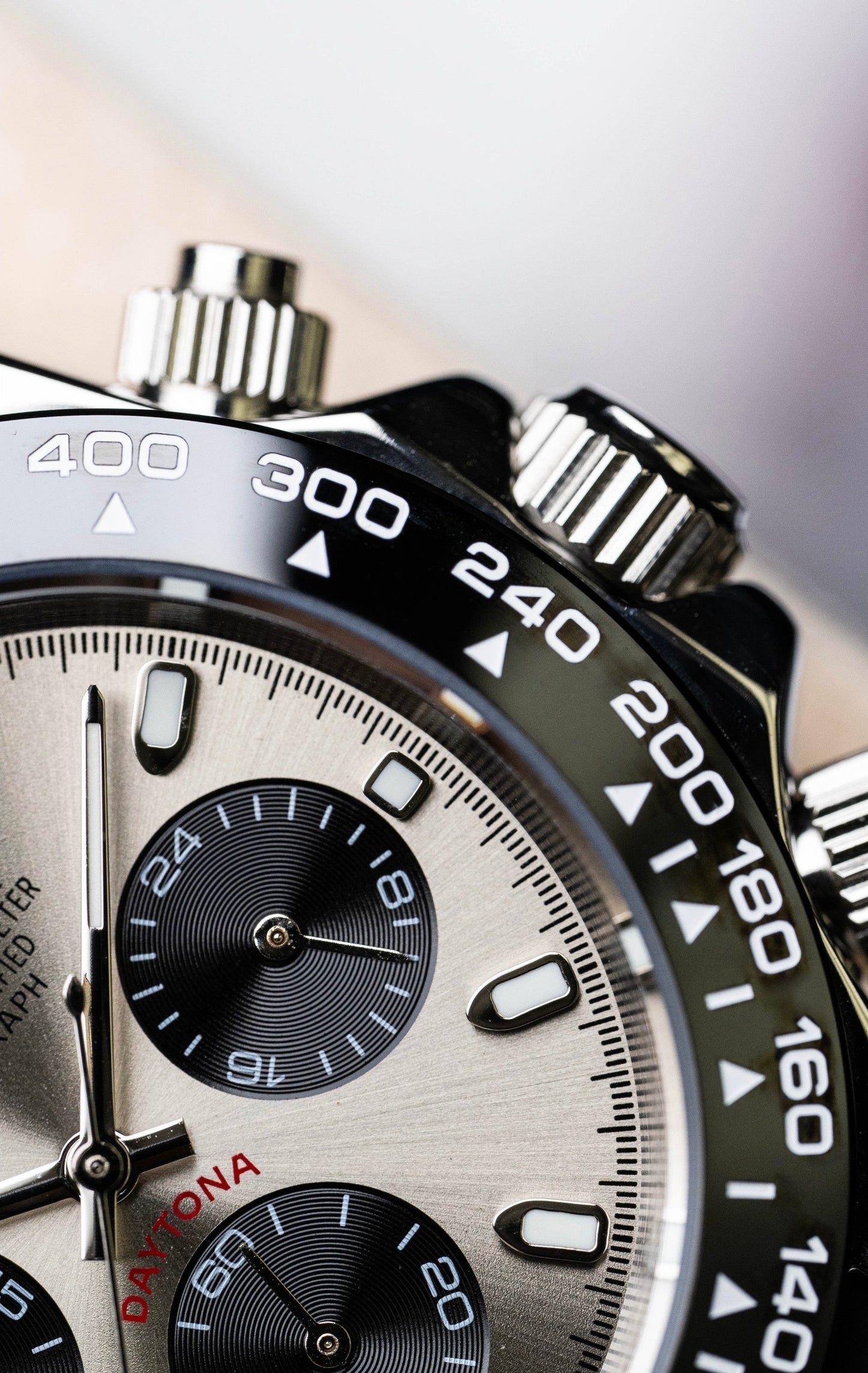 Seiko Daytona Mod ‘Ghost’ Black Rubber Strap 40