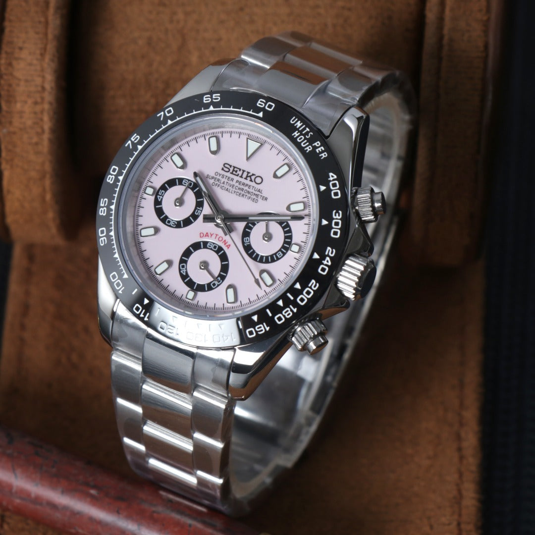 Seiko Daytona Mod ‘Steel Blush Pink Dial’ 40