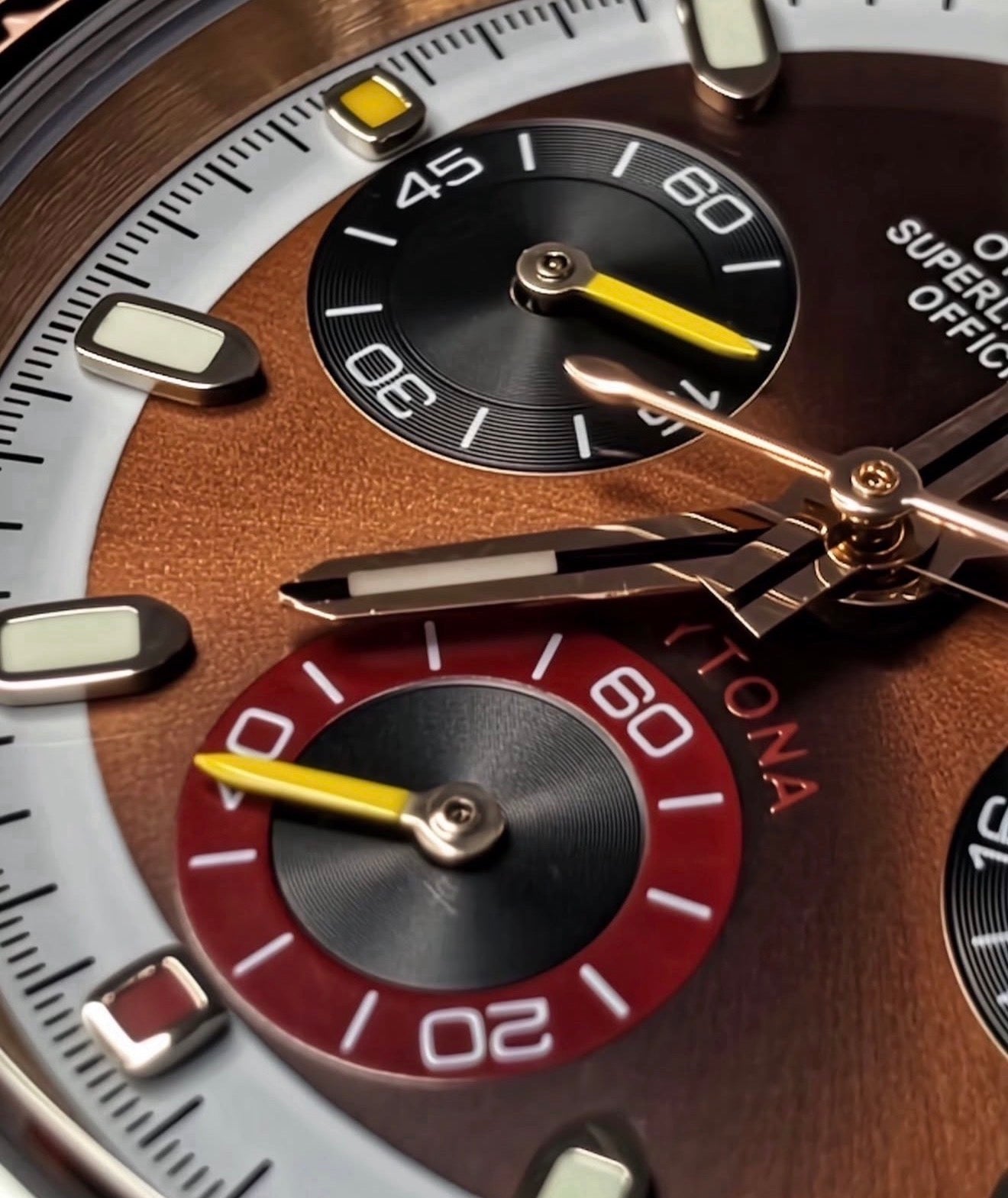 Seiko Daytona Mod Rose Gold ‘Brown White Dial’ Special Edition 40