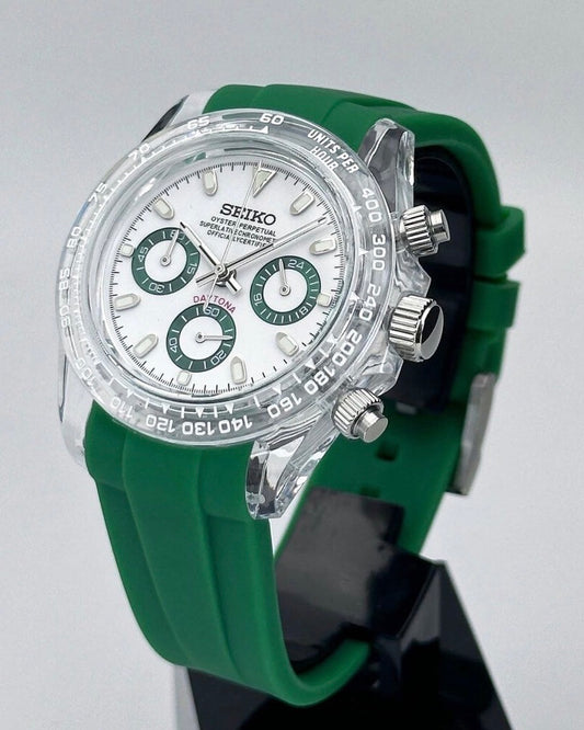 Seiko Daytona Mod ‘White Hulk Acrylic Case’ 40