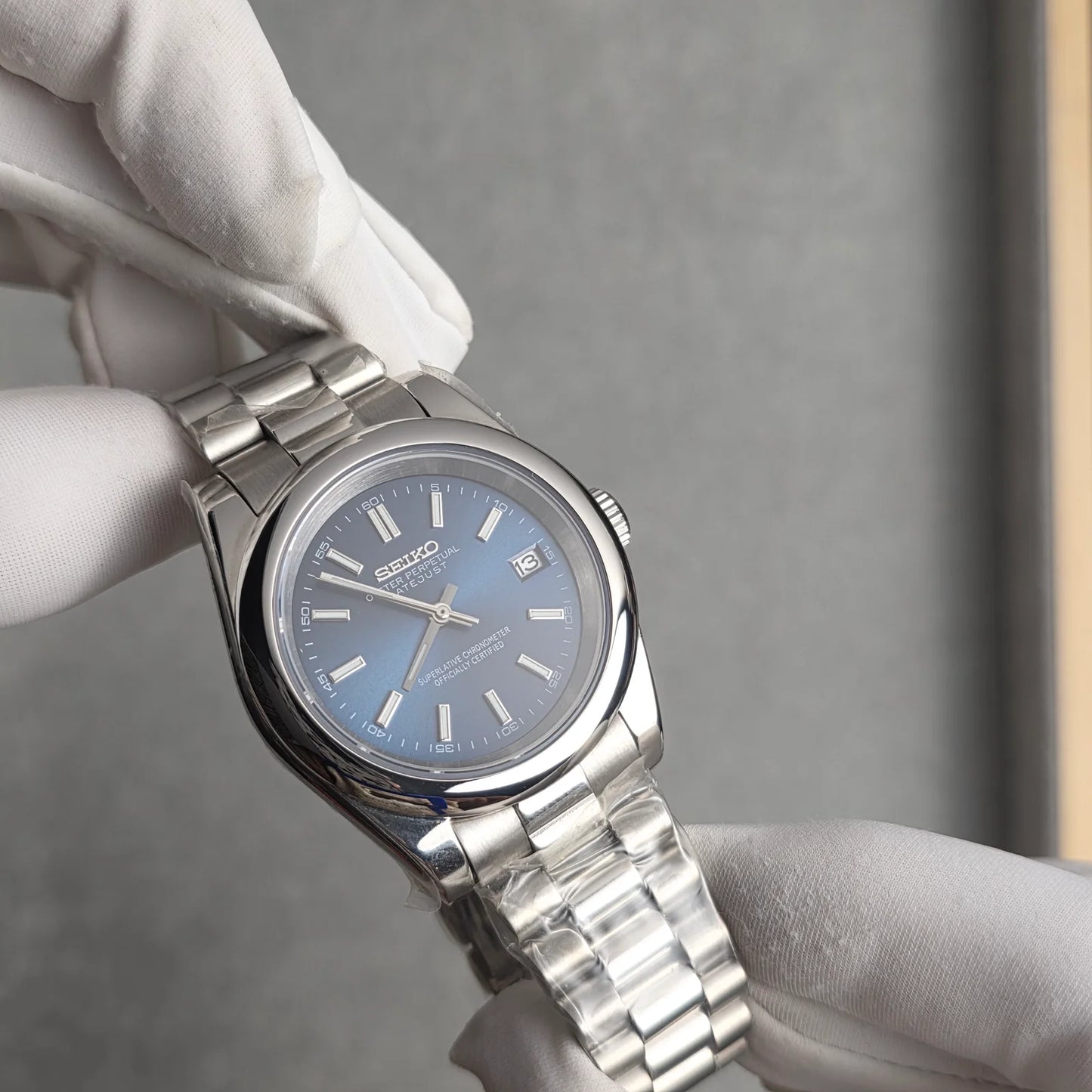 Seiko OP Mod ‘Date-just Ocean Blue Dial’ 36/39