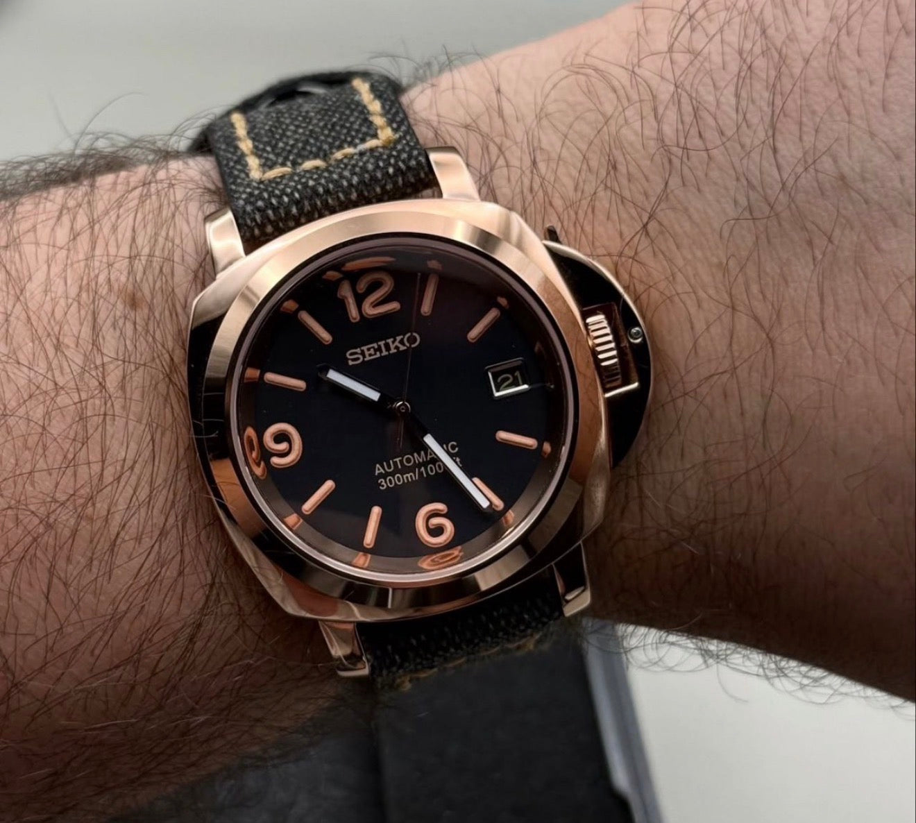 PanSeiko Mod ‘Rose Gold/ Black Dial’ 42