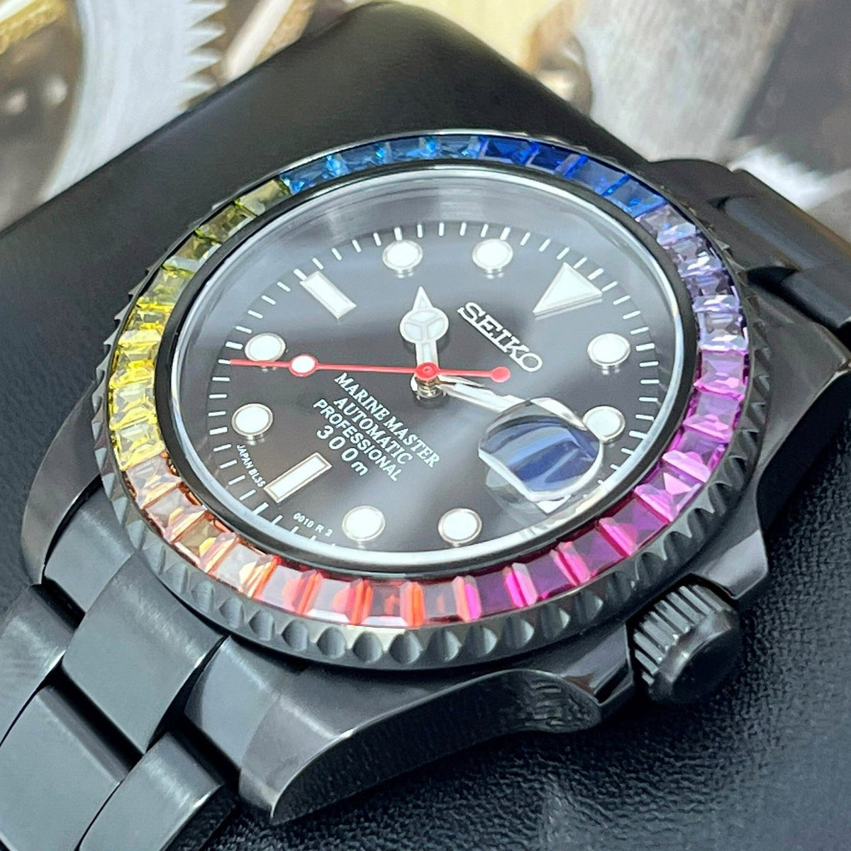Seiko Marine Master Mod ‘All-Black Rainbow Bezel’