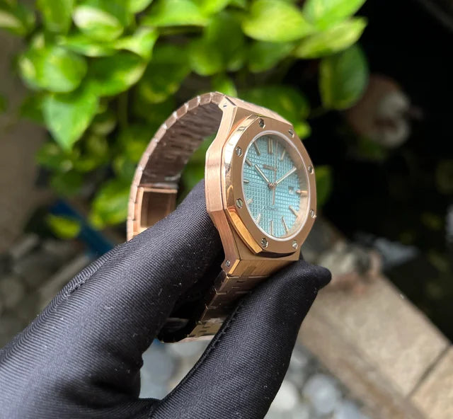 Seiko Royal Oak Mod ‘Rose Gold Baby Blue Dial’ 41