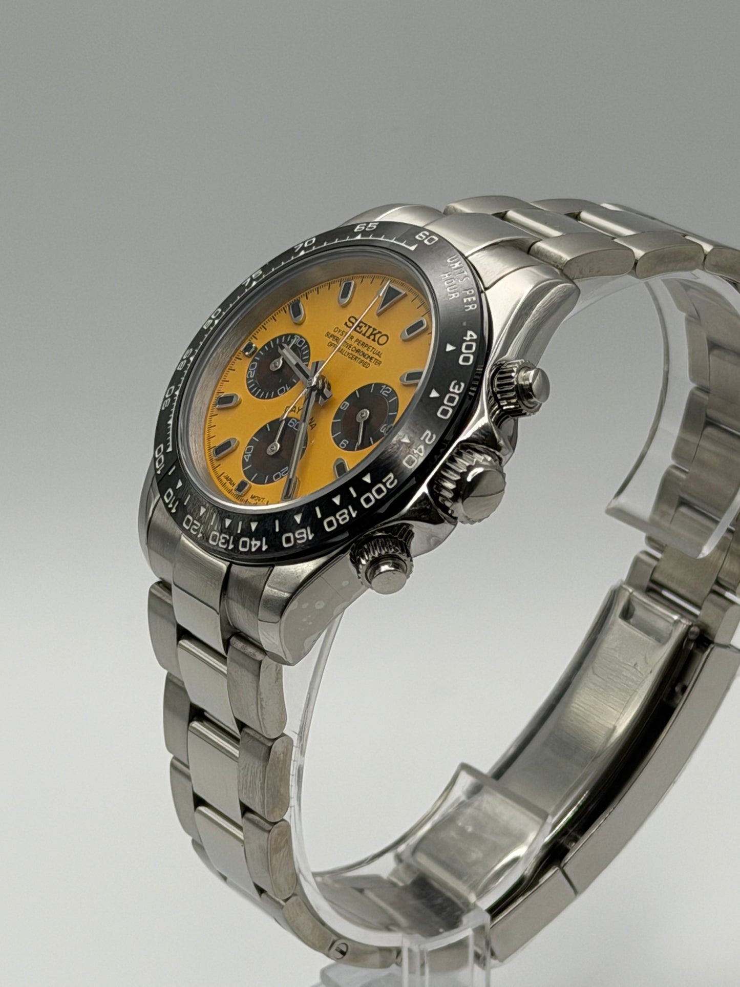 Seiko Daytona Mod Special Edition ‘Yellow Dial/ Brown Subdial’ 40
