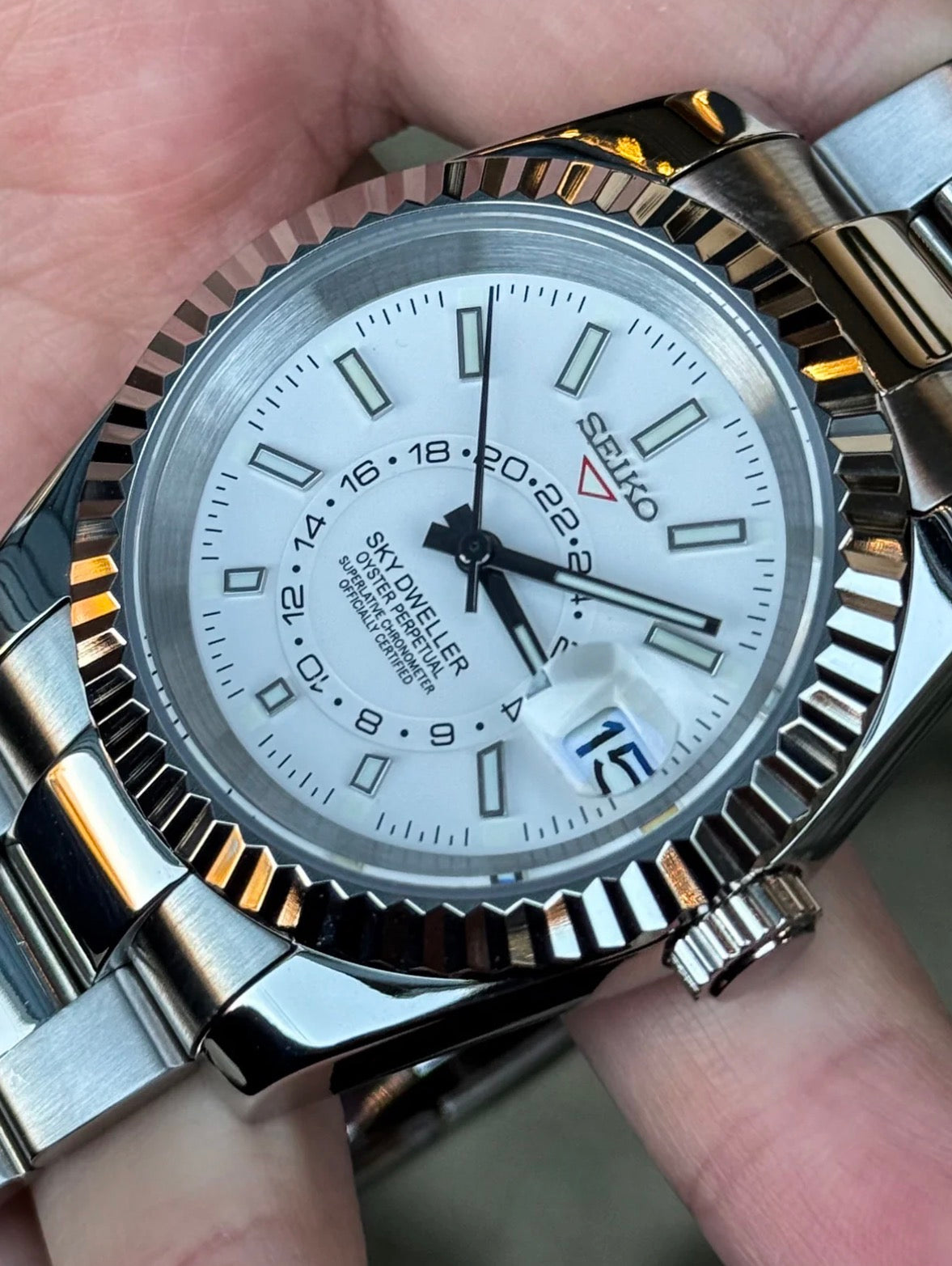 Seiko Sky-Dweller Mod ‘Steel White Dial’ 40