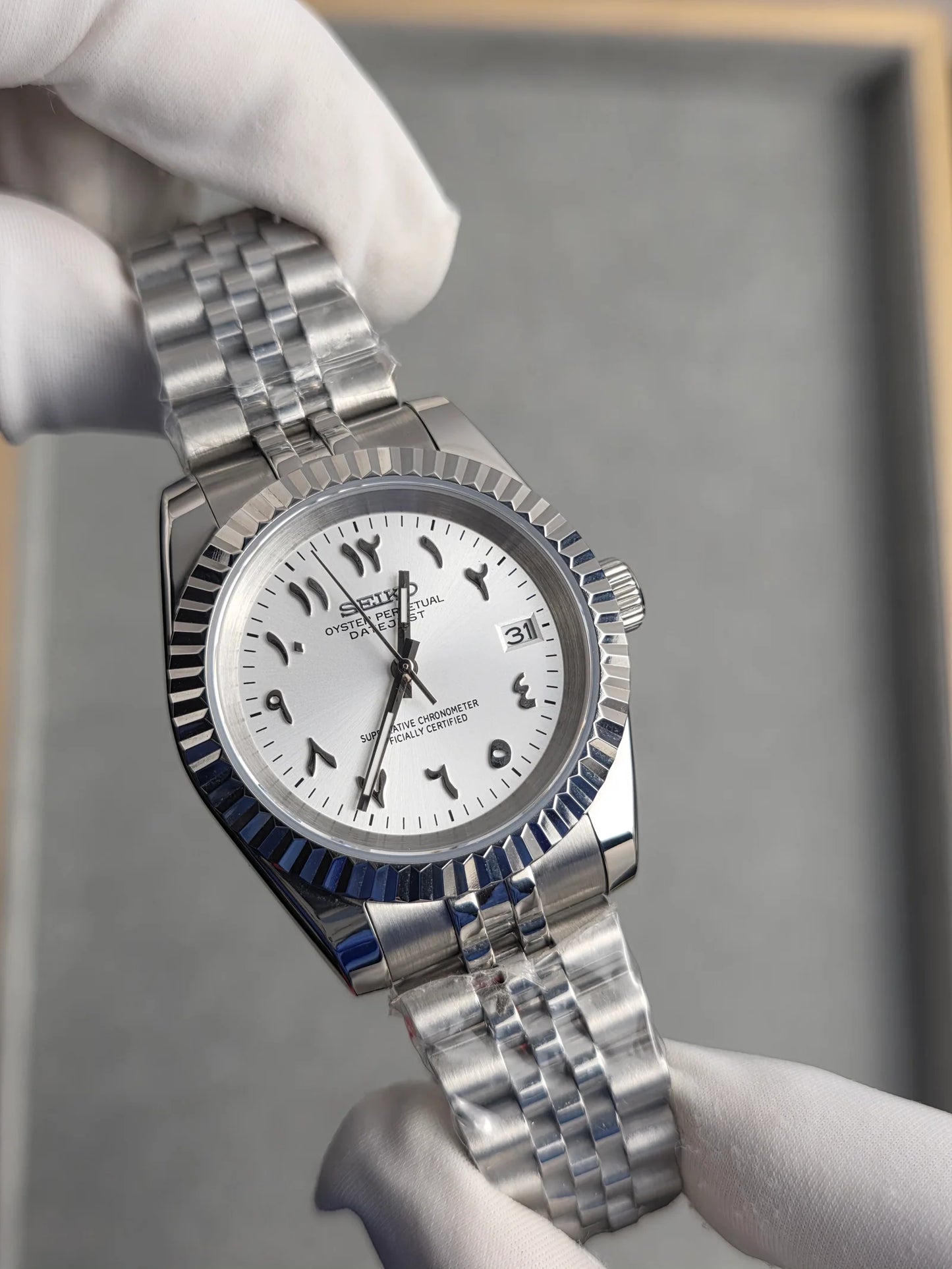 Seiko Date-Just ‘Arabic Silver Dial Jubilee style’ 36/39