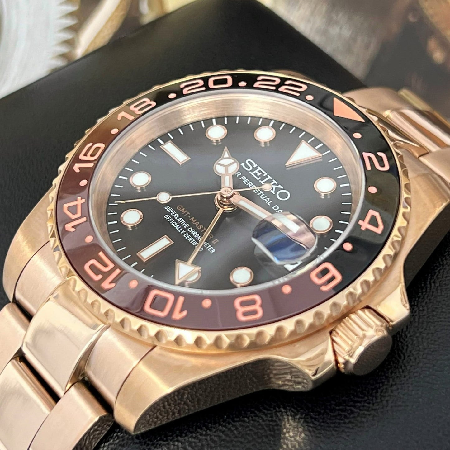 Seiko GMT-Master II Mod Rose Gold ‘Rootbeer’ 40