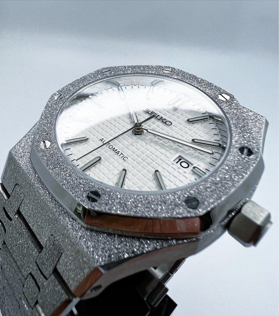 Seiko Royal Oak Mod ‘Frosted Case/ White Dial’ 41