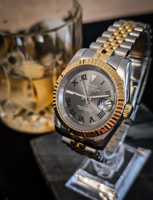 Seiko Date-just mod Gold two-tone ‘Wimbledon’ 36/39