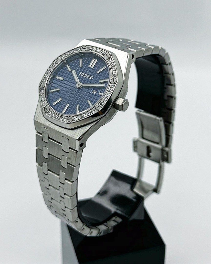 Ladies Seiko Royal Oak Mod ‘Blue Dial’ 33mm