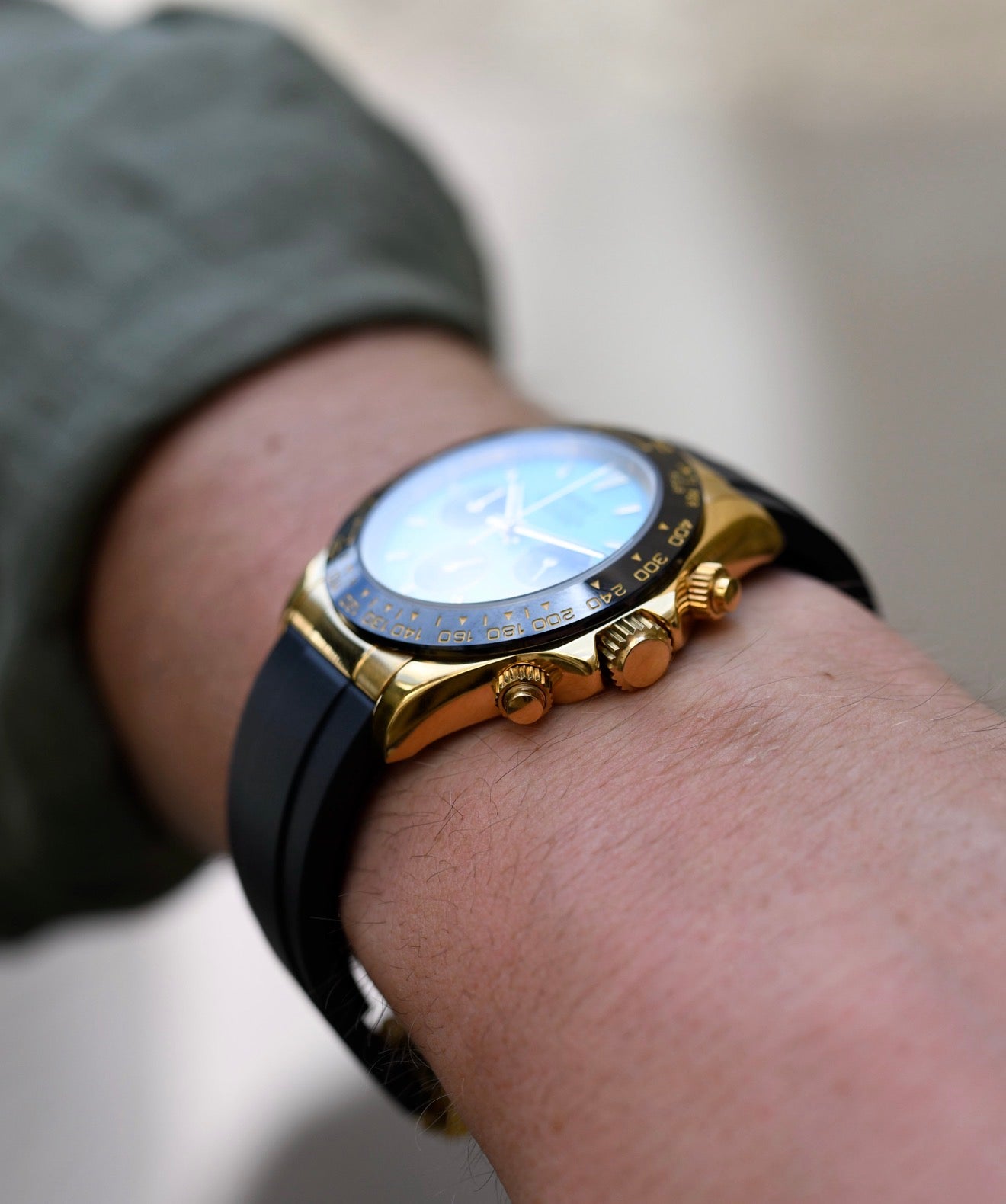Seiko Daytona Mod Gold Oyster-flex ‘Tiffany Dial’ 40