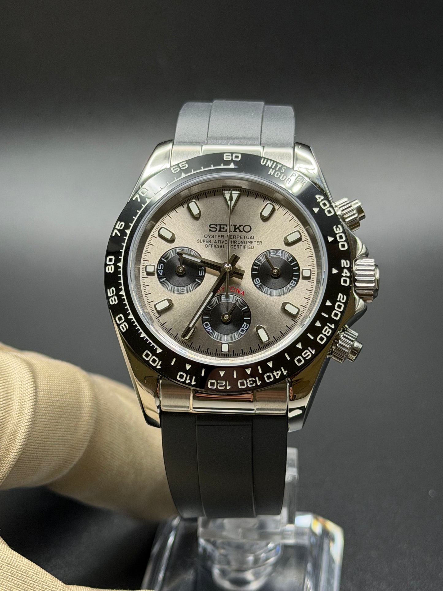 Seiko Daytona Mod Oyster-flex ‘Ghost’ 40mm