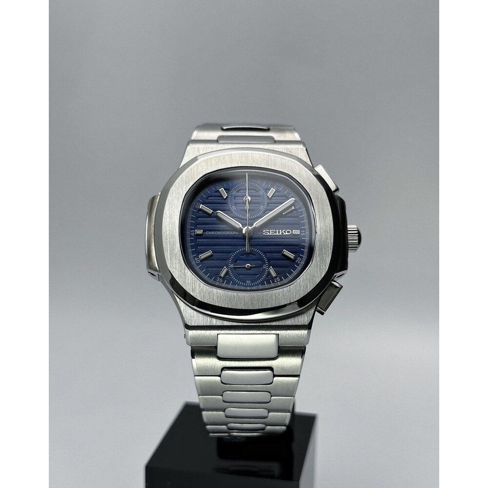 Seiko Nautilus Mod ‘Steel Chronograph Black Dial’ 40