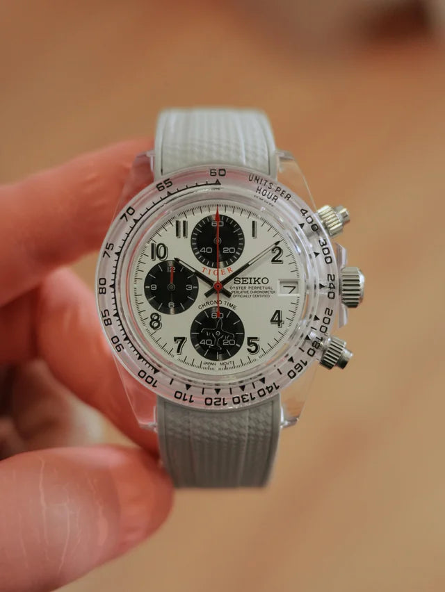 Seiko Daytona Mod Acrylic Transparent Case ‘Panda Alternative Dial’ 40