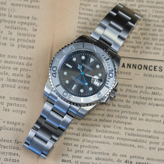 Seiko Steel Yachtmaster Rhodium Bezel