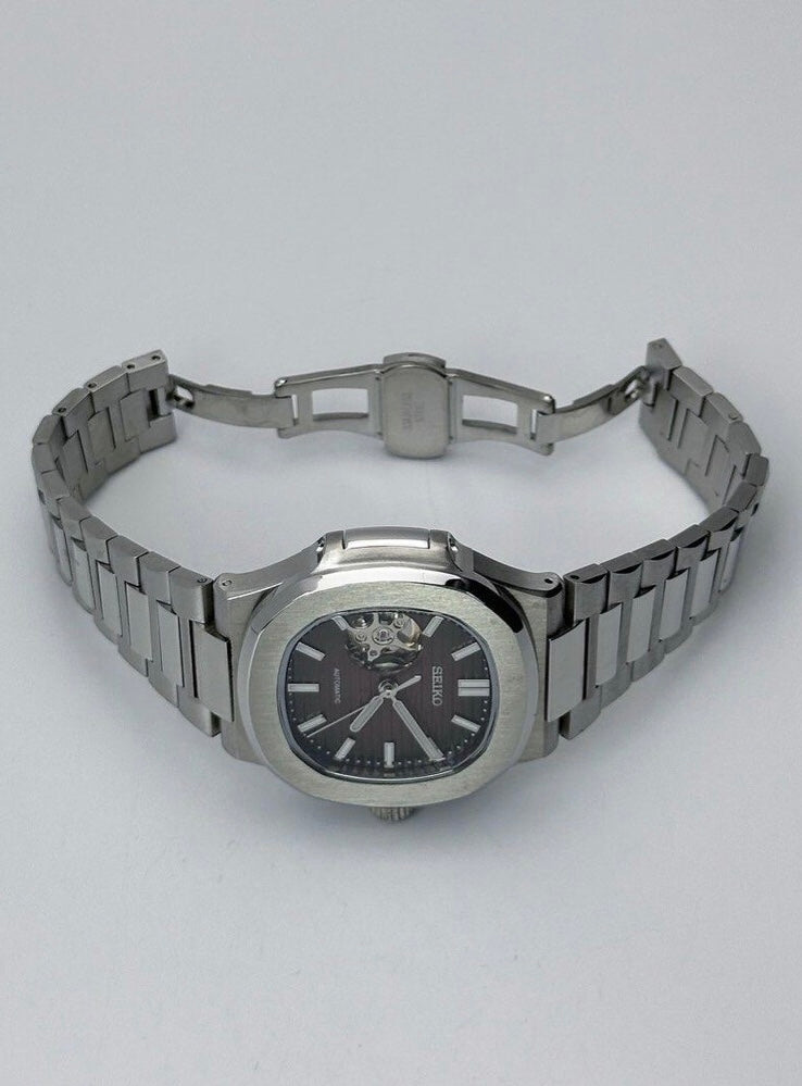 Seiko Nautilus Mod ‘Chocolate Open Heart Dial’ 40