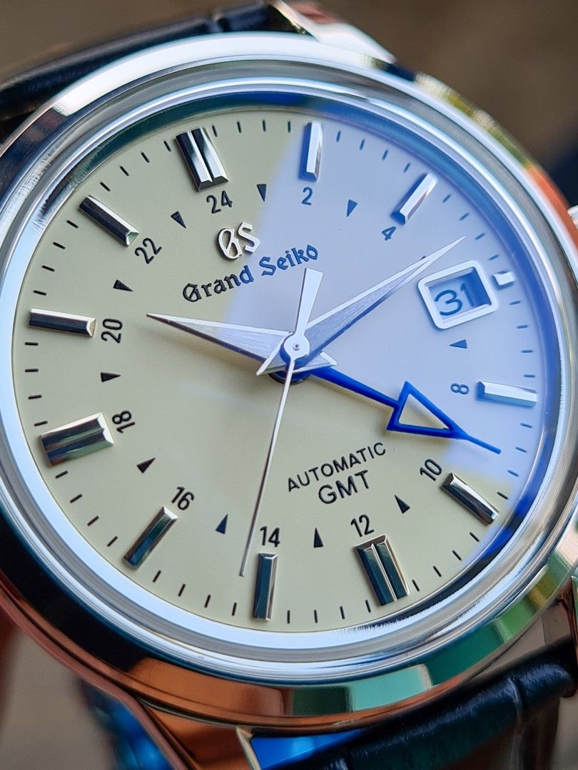 GS Mod GMT Elegance ‘Cream Dial Leather Strap 39