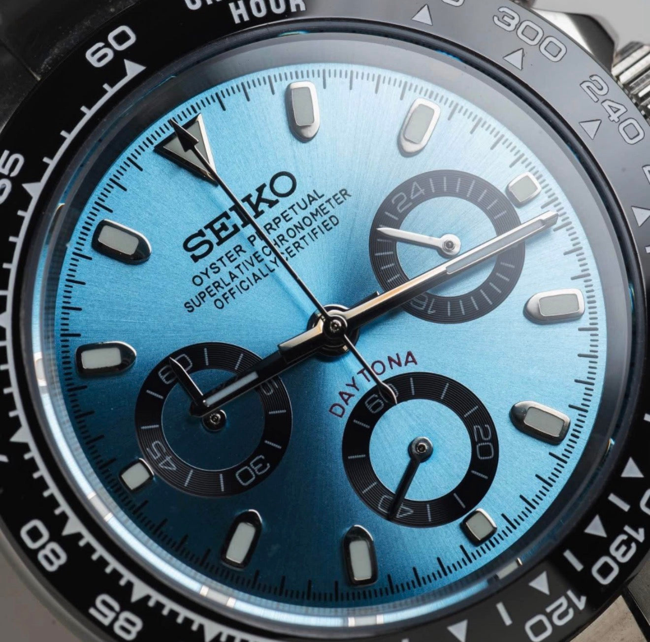 Daytona Mod ‘Steel/ Aqua Blue Dial’ 40
