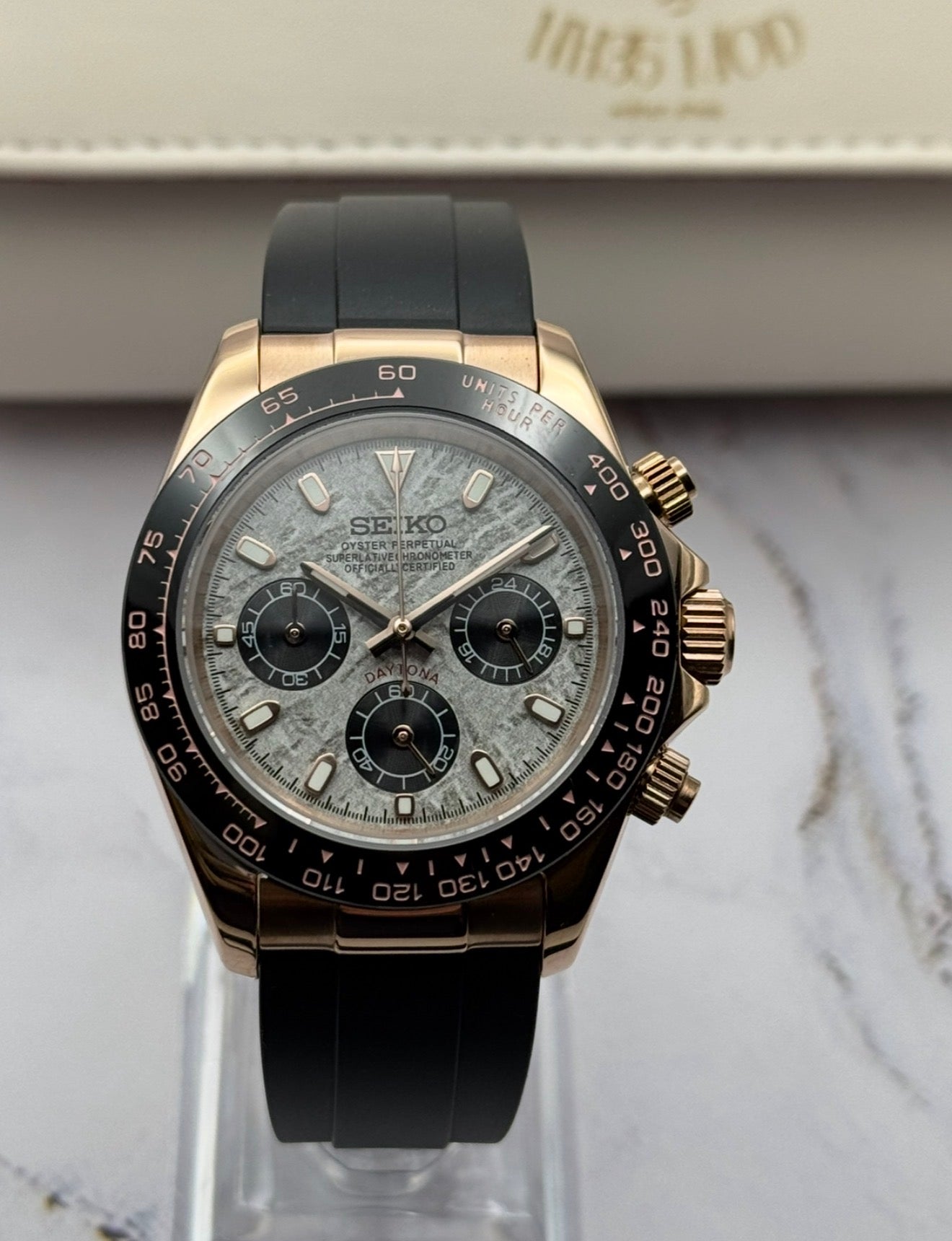 Seiko Daytona Mod ‘Rose Gold Meteorite Dial’ 40
