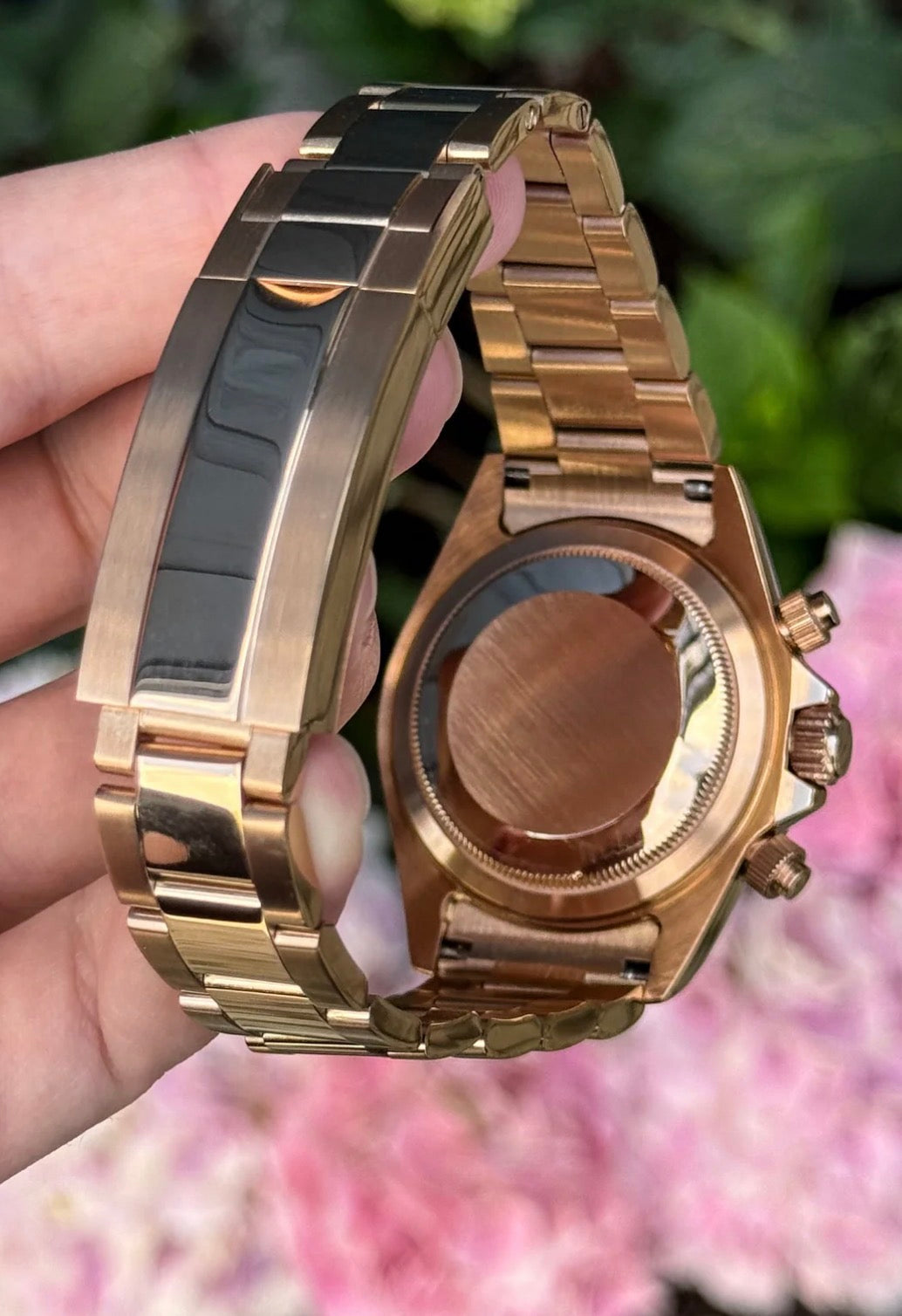 Seiko Daytona Mod Rose Gold ‘Rainbow Bezel/Iced Dial’ 40