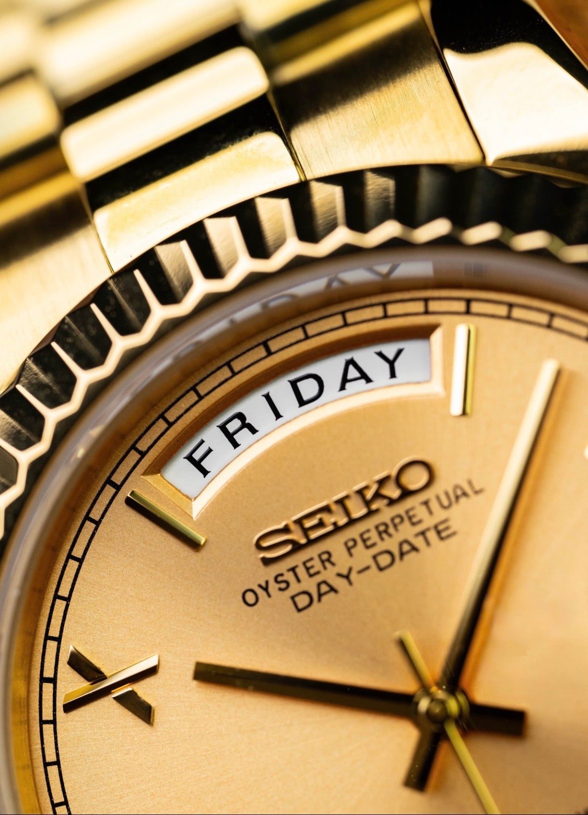 Seiko Day-Date Homage Watch – Full Gold, Miyota 8285, 36/39mm