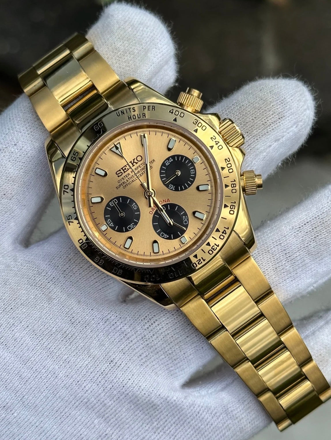 Seiko Daytona Mod ‘Full Gold Pikachu’ 40