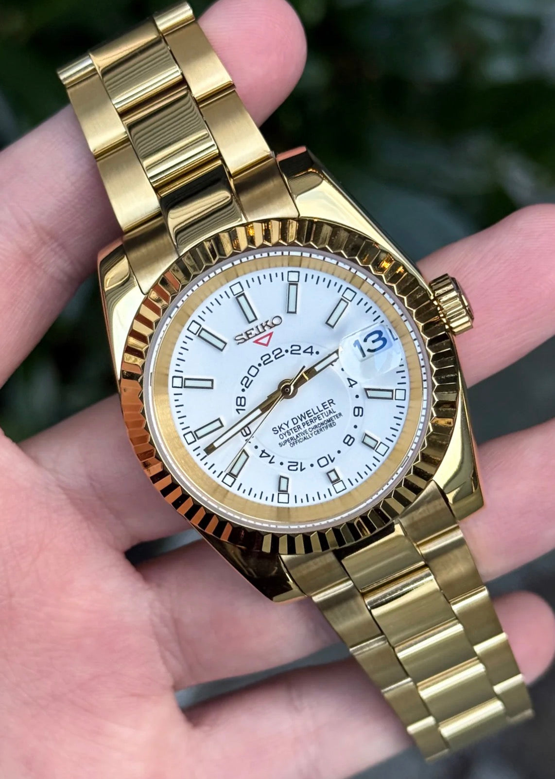 Seiko Sky-Dweller Mod ‘Gold White Dial’ 40