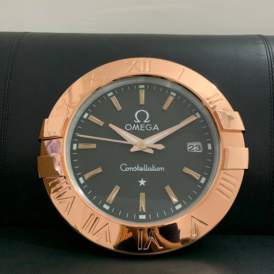 Rose Gold Omega Constellation Wall Clock