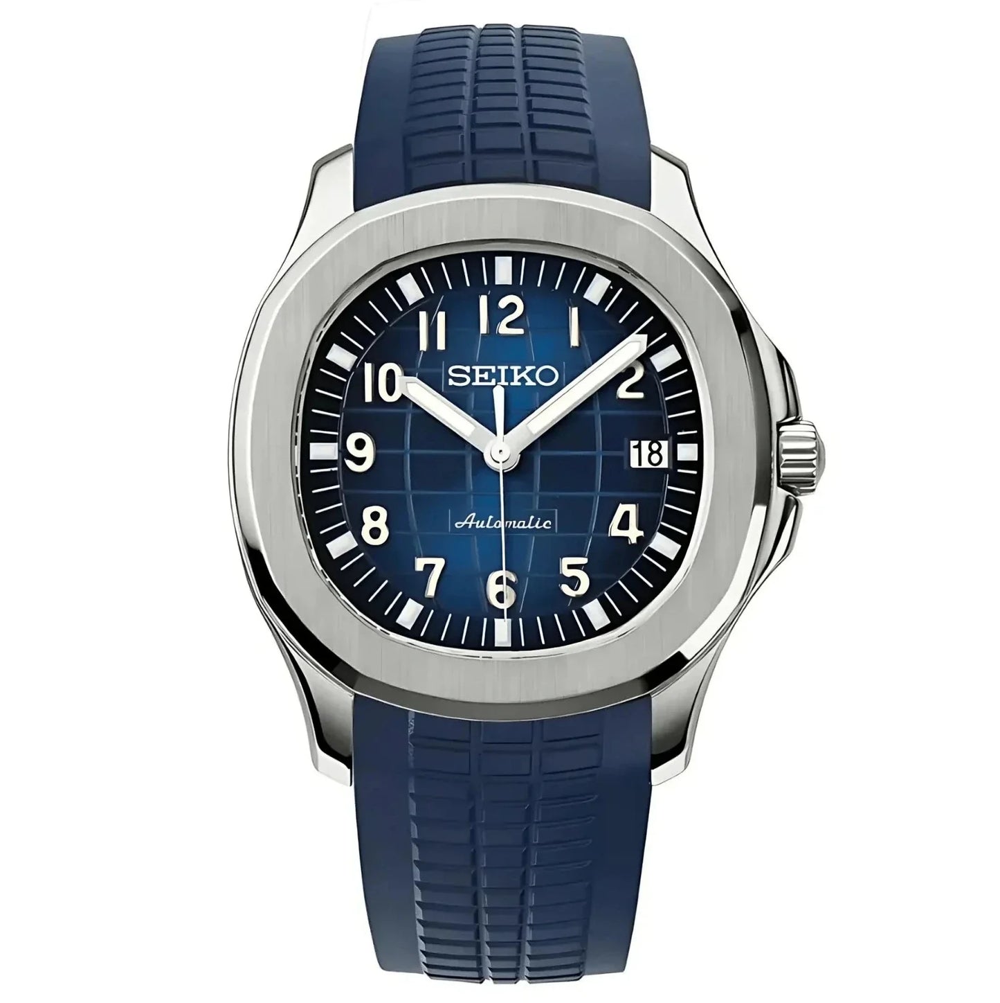 Seiko Aquanaut Mod ‘Steel Blue Dial’ Rubber Strap 40