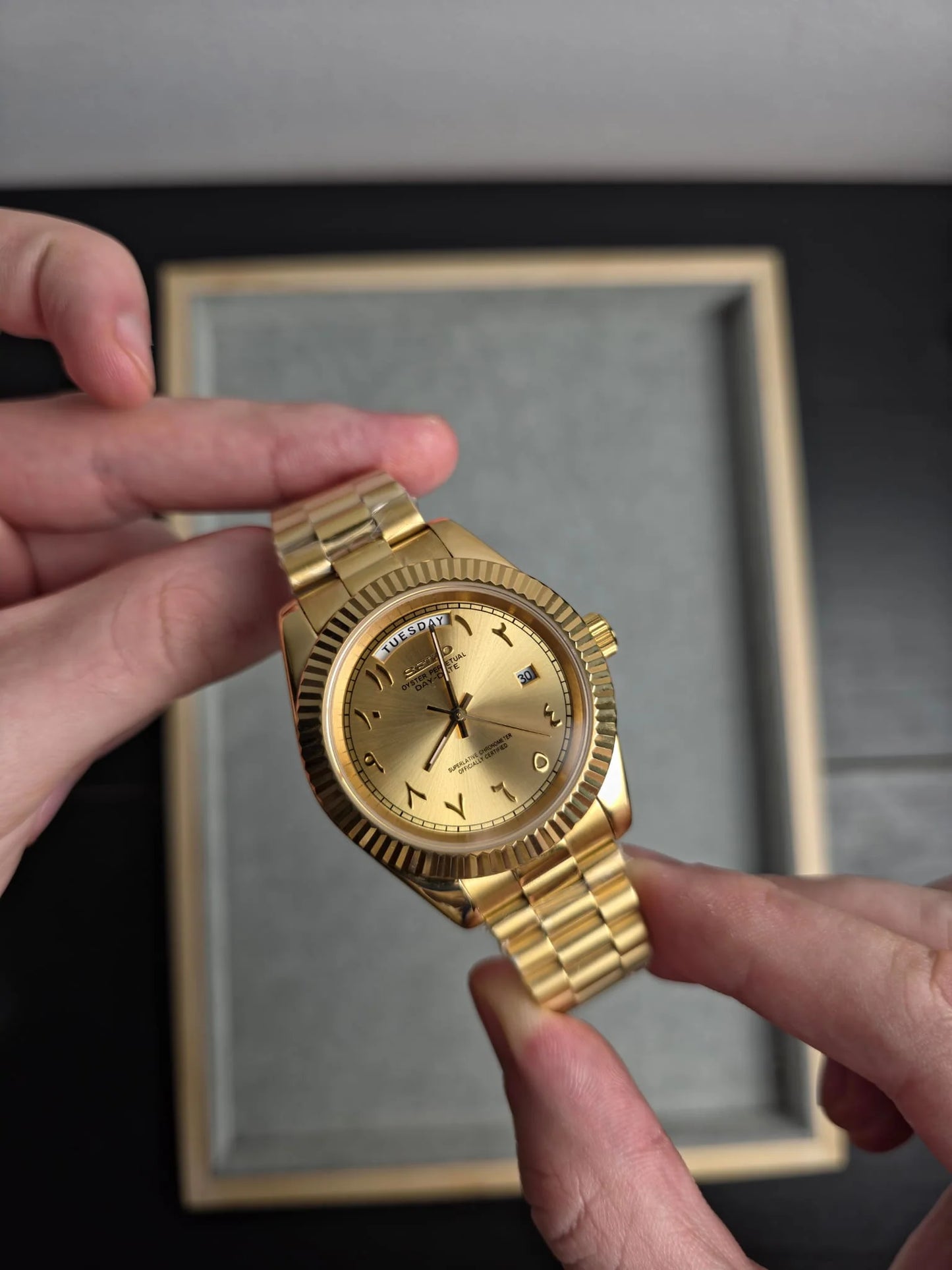 Seiko Day-date ‘Full Gold Arabic Dial’ 39