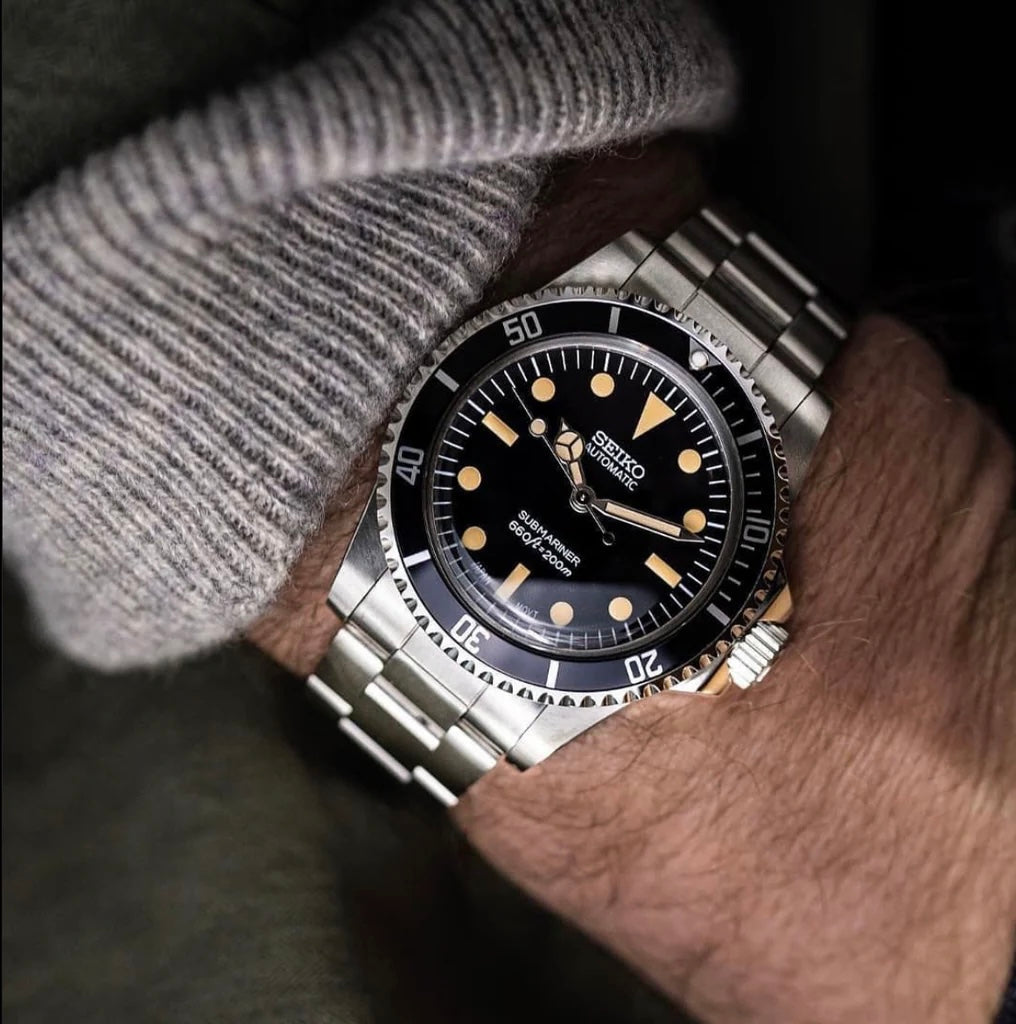 Seiko Mod ‘Vintage Submariner-Black Dial’ 40