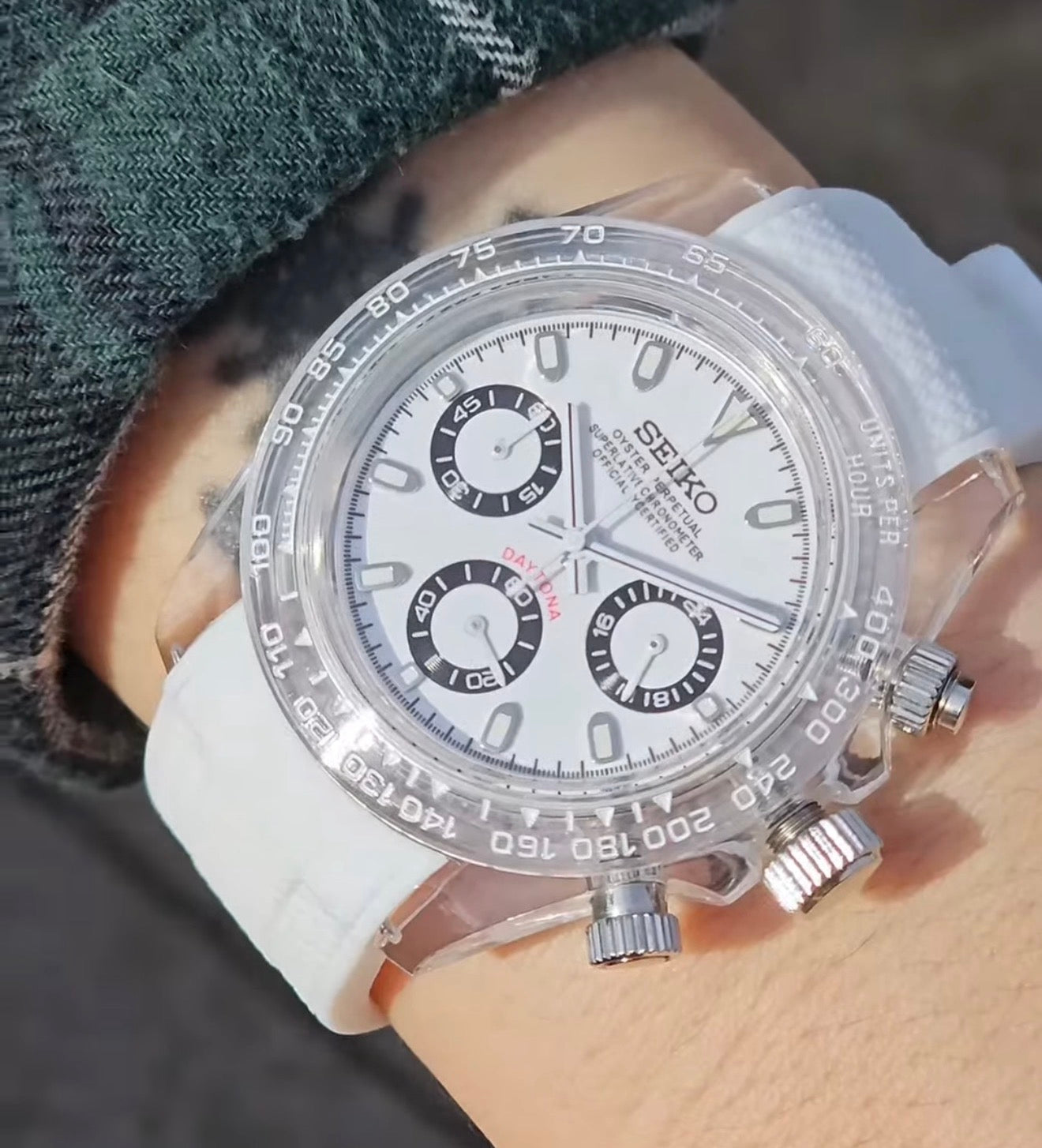 Seiko Daytona Mod ‘Acrylic White Panda’ 40
