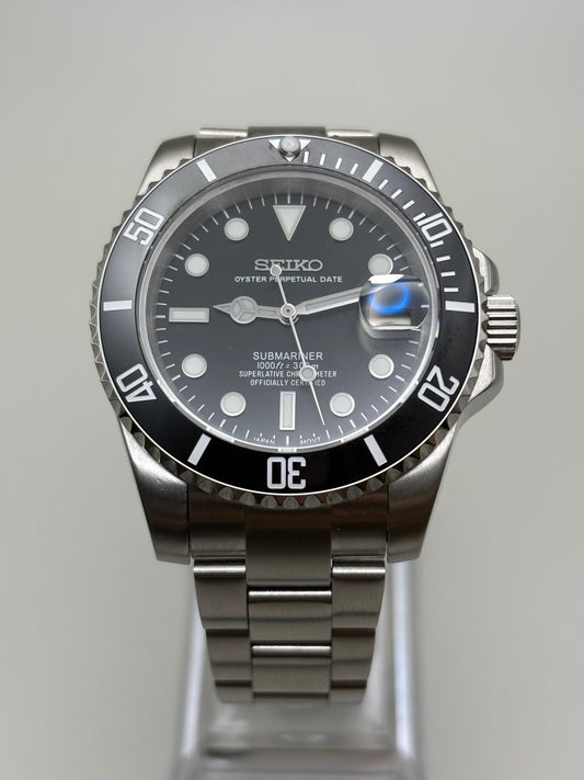 Black- Steel Seiko Submariner 40
