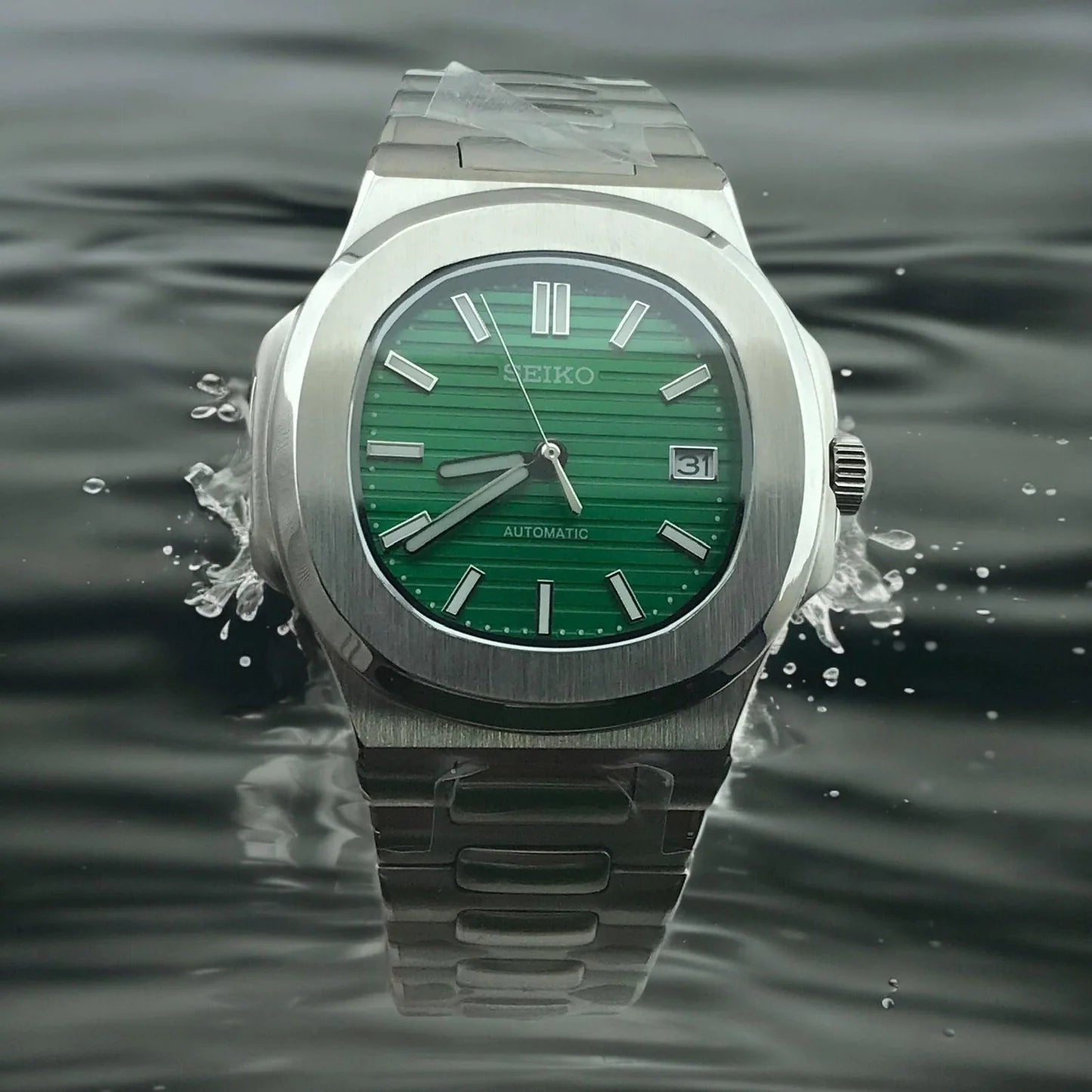 Seiko Nautilus Mod ‘Steel Green Dial’ 40