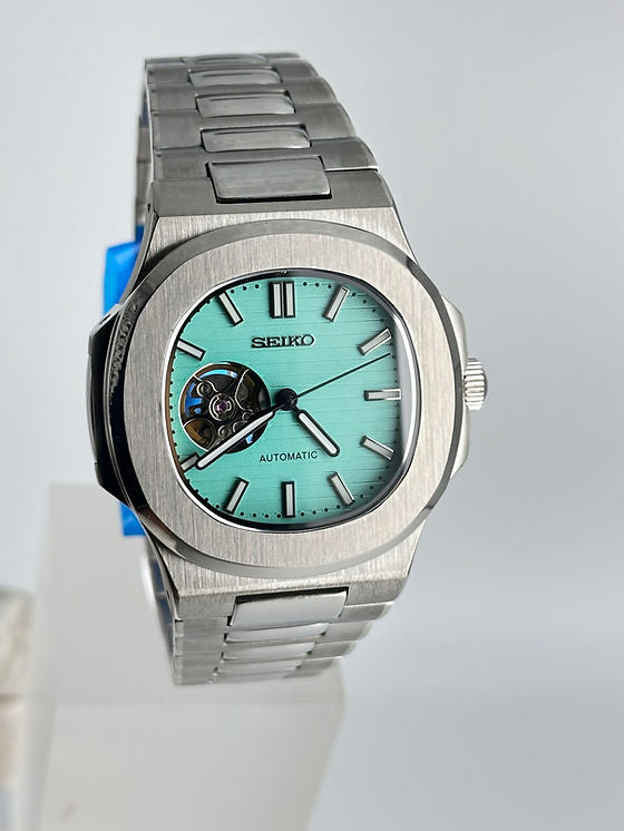 Seiko Nautilus Mod ‘Open Heart Turquoise Dial’ 40