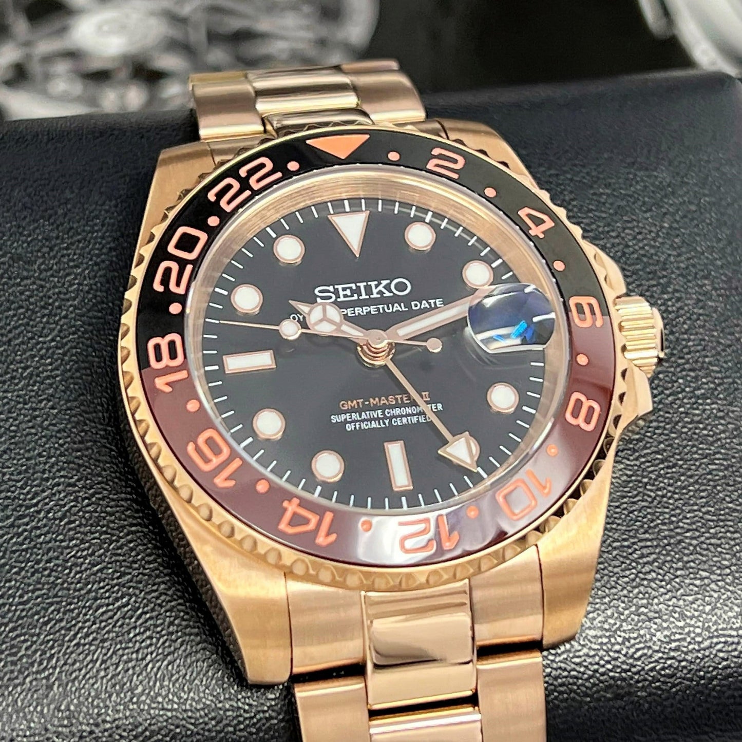 Seiko GMT-Master II Mod Rose Gold ‘Rootbeer’ 40