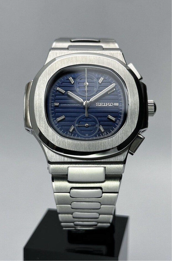 Seiko Nautilus Mod ‘Chronograph Blue Dial’ 40