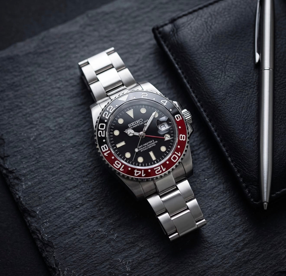 Seiko ‘Coke’ GMT- Master II Mod (Oyster Bracelet)
