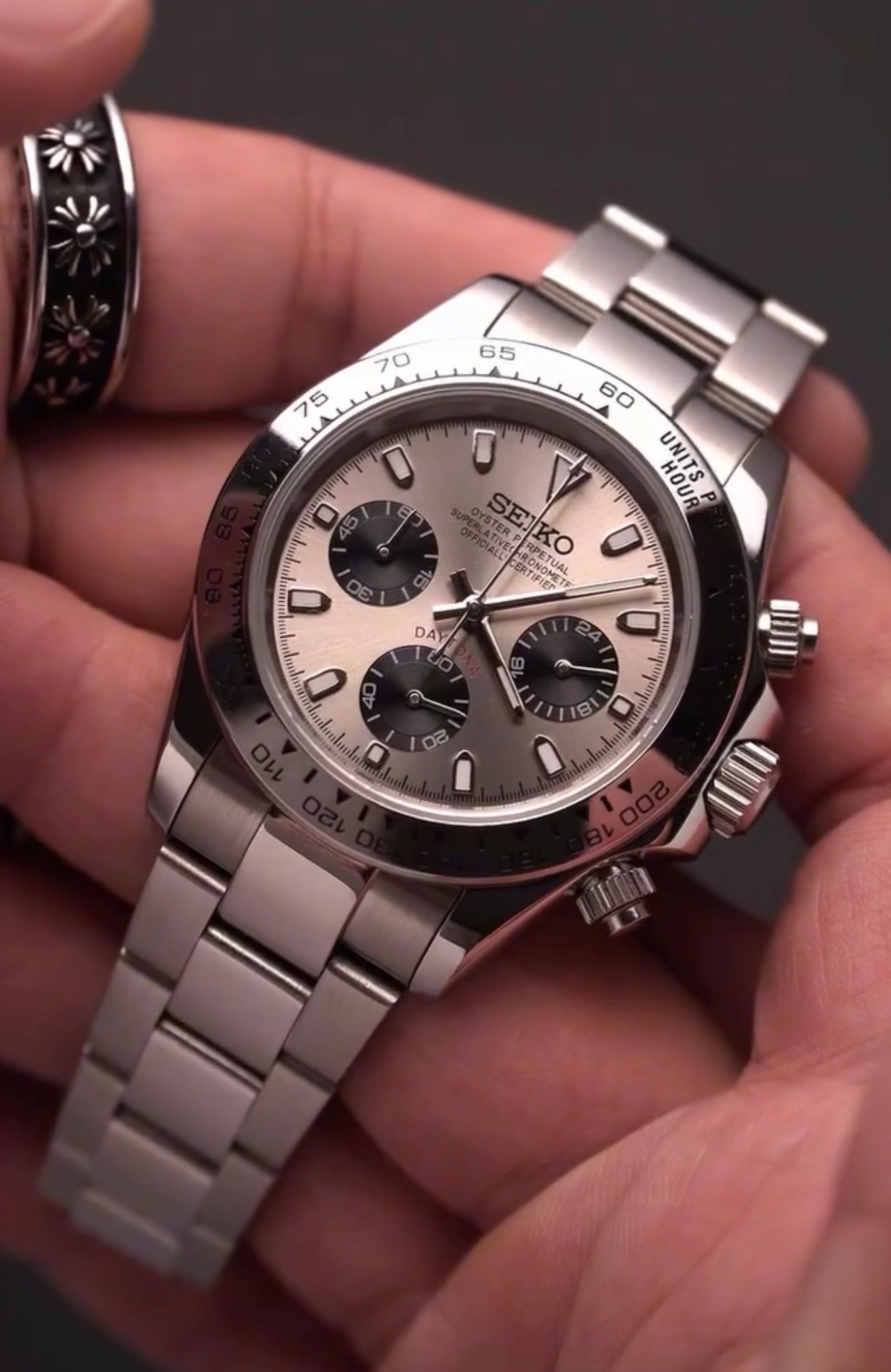 Seiko Daytona Mod ‘White Gold Ghost’ 40mm