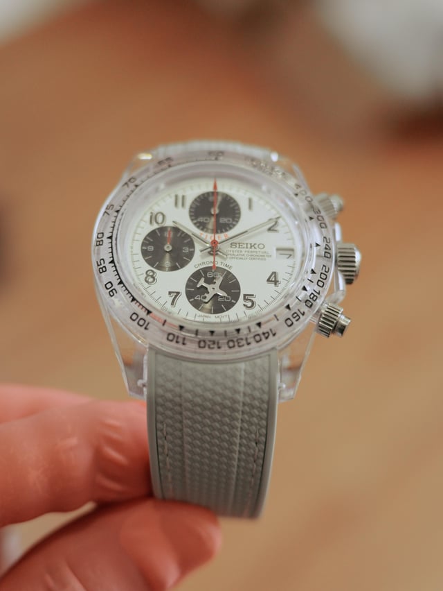 Seiko Daytona Mod Acrylic Transparent Case ‘Panda Alternative Dial’ 40