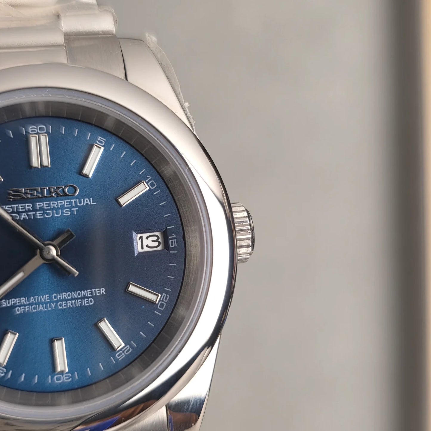 Seiko OP Mod ‘Date-just Ocean Blue Dial’ 36/39