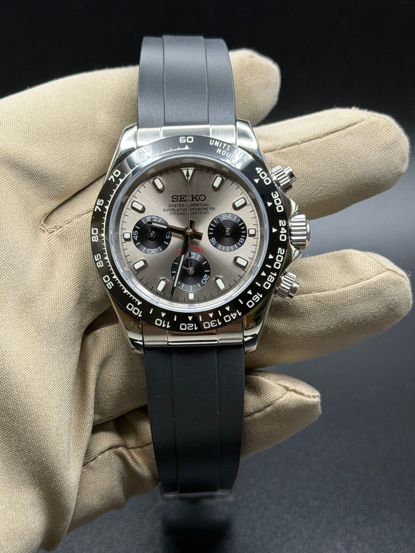 Seiko Daytona Mod Oyster-flex ‘Ghost’ 40mm