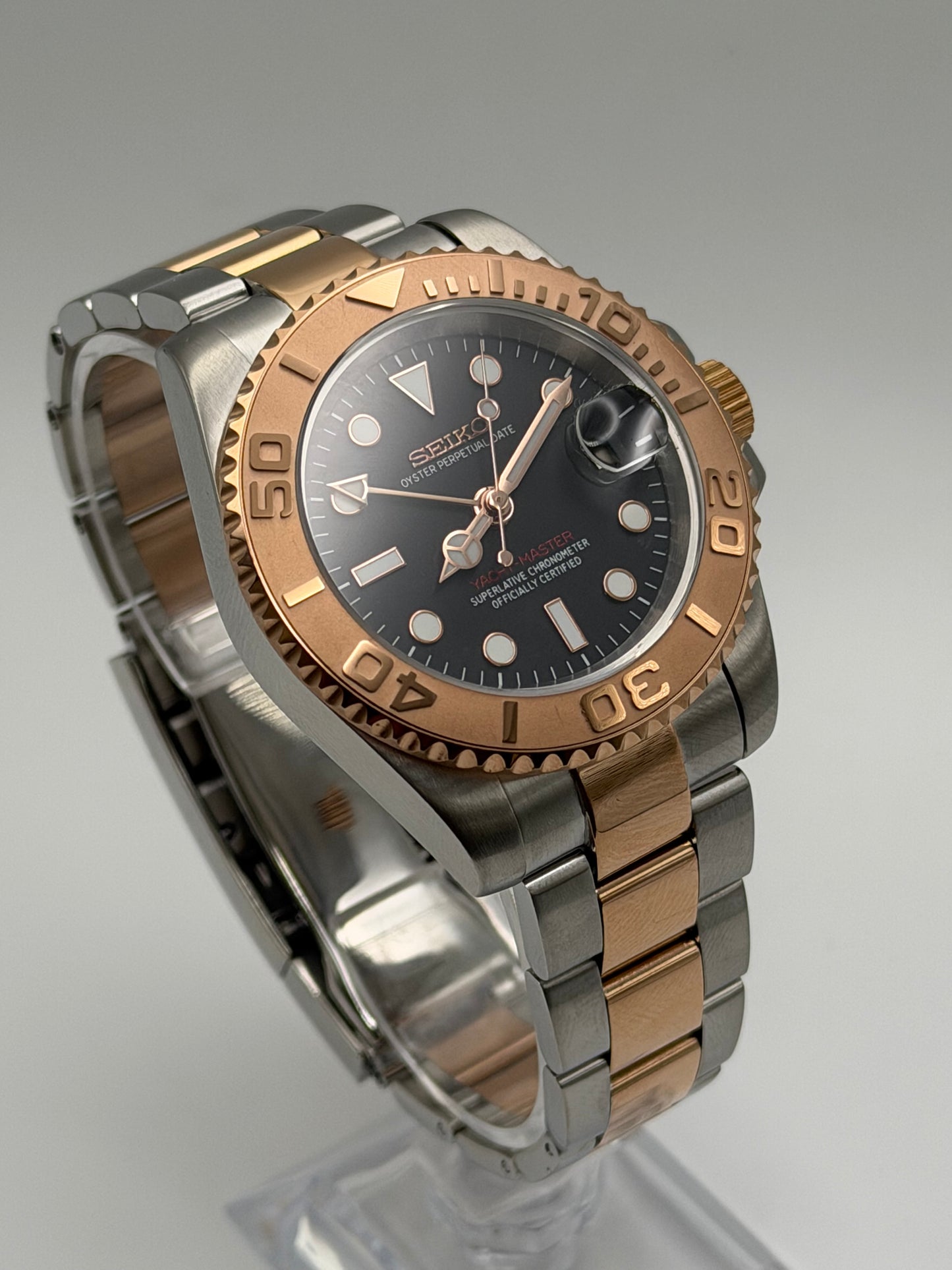 Seiko Yachtmaster Mod GMT ‘Rose Gold /Black Dial’ 40