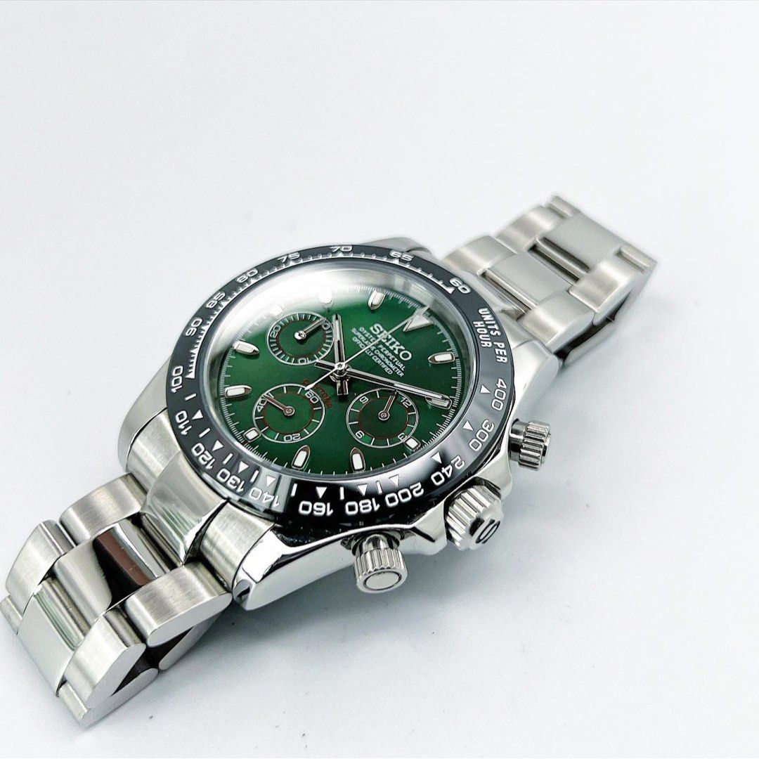 Seiko Daytona Mod ‘Steel Green Dial’ 40