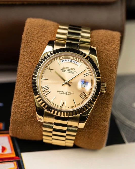 Seiko Day-Date Mod ‘Full Gold’ 36/39
